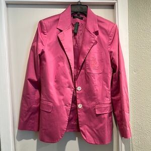 Ralph Lauren Pink Blazer with Notched Lapels